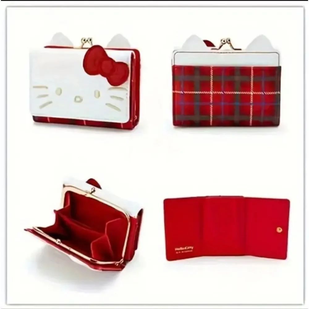 Red & White Plaid Hello Kitty Wallet - Picture 5 of 6
